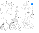KÄRCHER Professional Ersatzteile Kehrmaschinen KMR 1050 S -B  Lenkung 1.047-804.0