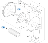 KÄRCHER Professional Ersatzteile Kehrmaschinen KMR 1200 B  Luefter Anbau 1.891-104.0