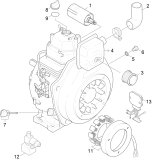KÄRCHER Professional Ersatzteile Kehrmaschinen KM 100/100 R D  Motor Einzelteile 1.280-114.0