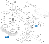 KÄRCHER Professional Ersatzteile Kehrmaschinen KMR 1050 XL-B  Befestigung rechts 1.047-904.0