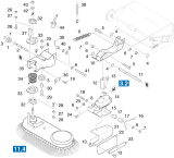 KÄRCHER Professional Ersatzteile Kehrmaschinen KMR 1050 XL-B  Befestigung links 1.047-904.0