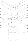 KÄRCHER Professional Ersatzteile Kehrmaschinen KM 150/500 R De  ABS Abdeckung Seitenbesen 9.398-189.0