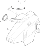 KÄRCHER Professional Ersatzteile Kehrmaschinen KM 105 0 ETL Haube links Benzin KM 105/1xx