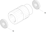 KÄRCHER Professional Ersatzteile Hochdruckreiniger Kaltwasser HD 6/13 C  Plus  EU 1.514-251.0 Verschraubungsteil