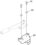 KÄRCHER Professional Ersatzteile Kehrmaschinen KM 105 0 Halter Handbremse Ersatz