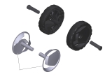 KÄRCHER Ersatzteile Hochdruckreiniger K 3.351 1.602-701.0-A Radsatz mit Stecker Ersatz (D200)