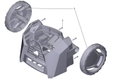 KÄRCHER Ersatzteile Hochdruckreiniger ETL K3 Car & Home*EU (5.972-722.0)  1.601-821.0-AA Bumper mit Rad K3.190*EU
