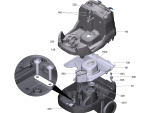 KÄRCHER Professional Ersatzteile Bodenreiniger TURNADO 45 1.783-464.0 Chassis kpl. blau