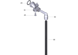 KÄRCHER Professional Ersatzteile Wasserspender WPD 200 Basic Black  ABS Tropfschalenablauf Adapterflansch WPD 1.024-931.0