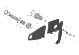 KÄRCHER Professional Ersatzteile Kehrmaschinen KM 100/120 R Bp 24V AGM batteries, shelf Schwinge Kehrwalzenkasten links 9.899-870.0