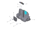 KÄRCHER Professional Ersatzteile Kehrmaschinen KM 100/120 R Bp Pack 4SB Frontverkleidung Batterie kpl. 1.280-173.0
