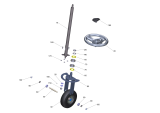 KÄRCHER Professional Ersatzteile Kehrmaschinen KM 90/60 R G  Lenkung kpl. 1.047-310.0