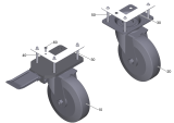 KÄRCHER Professional Ersatzteile Hochdruckreiniger Heisswasser HDS 13/20-4 SXA EU-I 1.071-936.0 Lenkrollen 2-fach HDS-M/S Next