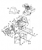 Ersatzteile Blizzard Schneefräsen Twin 8-66 Typ: 317-3830 (1987) Fahrantrieb, Fräsantrieb