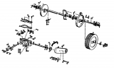 Ersatzteile Gutbrod Motormäher mit Antrieb HB 45 R Typ: 02627.03  (1987) Getriebe, Räder