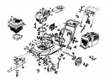 Ersatzteile Gutbrod Motormäher HB 45 E Typ: 02644.01  (1988) Grundgerät