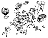 Ersatzteile Gutbrod Motormäher HB 45 E Typ: 02644.01  (1989) Grundgerät