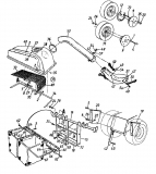 Ersatzteile Zubehör Garten- und Rasentraktoren Grasfangeinrichtung für 800 Serie Kastenrahmen mit Mähwerk H (46/117cm) Typ: 190-0830  (1991) Grasfangkorb