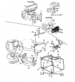 Ersatzteile Zubehör Garten- und Rasentraktoren Grasfangeinrichtung für 30/76cm Heckauswurf, 8-Stern Messerscheibe, Frontgewicht Typ: 190-0380  (1991) Grasfangkorb