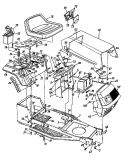 Ersatzteile Gardol Rasentraktoren 12/36 Typ: 133I471E668  (1993) Armaturenbrett, Motorhaube 1-Style, Sitzwanne