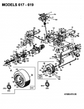 Ersatzteile Super Rasentraktoren Super 14-107 V Typ: 133S619G600  (1993) Vorderachse