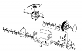 Ersatzteile Floraself Motormäher mit Antrieb 3746 BLR Typ: 04033.02  (1995) Getriebe, Höhenverstellung, Räder