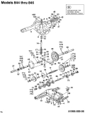Ersatzteile MTD Gartentraktor U 845 H Typ: 144U845H678  (1994) Getriebe 