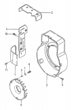 Ersatzteile Gutbrod Balkenmäher BM 107 Typ: 07517.05  (1996) Gebläsegehäuse, Schwungrad