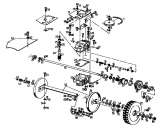 Ersatzteile Gutbrod Motormäher mit Antrieb MH 534 PR Typ: 04017.03  (1992) Getriebe, Räder