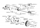 Ersatzteile Gutbrod Motormäher mit Antrieb HB 42 RL Typ: 04029.01  (1996) Getriebe, Räder