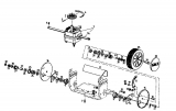 Ersatzteile Golf Motormäher mit Antrieb Golf BRL Typ: 04033.01  (1996) Getriebe, Höhenverstellung, Räder