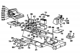 Ersatzteile Gutbrod Rasentraktoren Sprint 900 Typ: 04200.04  (1996) Batterie, Sitz, Tank