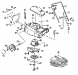 Ersatzteile MTD Elektro Rasenmäher ohne Antrieb E 32 H Typ: 02819.07-678  (1996) Grundgerät 