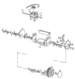 Ersatzteile Gutbrod Motormäher mit Antrieb Eco BRE Typ: 04061.04  (1997) Getriebe, Höhenverstellung, Räder
