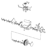 Ersatzteile MTD Benzin Rasenmäher mit Antrieb GES 45 Typ: 04063.01  (1997) Getriebe, Höhenverstellung, Räder 