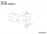 Ersatzteile Zubehör Einachser Räumschild RS 120 für 550-750 Typ: 02400.03  (1992) Grundgerät