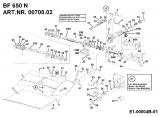 Ersatzteile Zubehör Einachser Bodenfräse BF 650 N für 550-750 Typ: 00700.02  (1992) Grundgerät