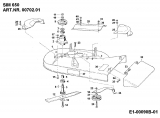 Ersatzteile Zubehör Einachser Sichelmähwerk SIM 650 für 550-750 Typ: 00702.01  (1989) Messer, Messerspindel