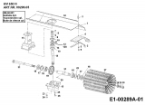 Ersatzteile Zubehör Einachser Frontkehrmaschine KM 650 N für 550-750 Typ: 00296.05  (1992) Getriebe, Kehrwalze
