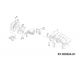 Cub Cadet Ersatzteile Einachser TWT 650 D 00026.09  (1993) Auspuff, Luftfilter