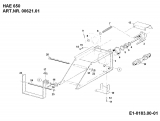 Ersatzteile Zubehör Einachser Häcksler HAE 650 für 550-750 Typ: 00621.01  (1992) Gelenkwelle