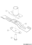Cub Cadet Ersatzteile Motormäher XM1 DP46 11A-YAKC603 (2020) Messer, Messeraufnahme