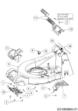 Cub Cadet Ersatzteile Motormäher mit Antrieb XM2 DR46s 12ABYADQ603  (2018) Leitstück hinten, Mähwerksgehäuse, Stange für Heckklappe, Seitenverkleidungen