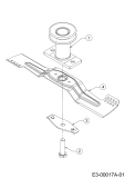 Cub Cadet Ersatzteile Motormäher mit Antrieb XM1 DR46 12A-YAKC603  (2018) Messer, Messeraufnahme