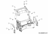 Cub Cadet Ersatzteile Motormäher mit Antrieb LM1 CR53 12D-PQSC603 (2023) Abdeckung hinten, Holmbraketten