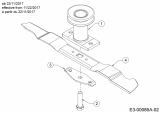 Ersatzteile MTD Benzin Rasenmäher mit Antrieb Smart 46 SPOE Typ: 12BETCS7600  (2019) Messer, Messeraufnahme ab 22/11/2017 