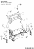 Cub Cadet Ersatzteile Motormäher mit Antrieb LM2 CR46 12A-TS5C603  (2018) Abdeckung hinten ab 19/04/2018