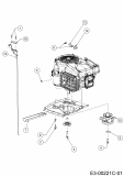 Ersatzteile WOLF-Garten Rasentraktor Scooter Pro Typ: 13A726HD650  (2020) Choke- und Gaszug, Motorkeilriemenscheibe, Motorzubehör 