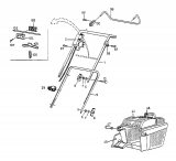 Ersatzteile Gutbrod Elektromäher HE 48 L Typ: 18A-T5G-604  (1998) Grasfangkorb, Holm