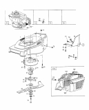 Ersatzteile MTD Benzin Rasenmäher mit Antrieb GES 45 Typ: 12A-T00Z678  (1998) Grasfangkorb, Messer, Motor 